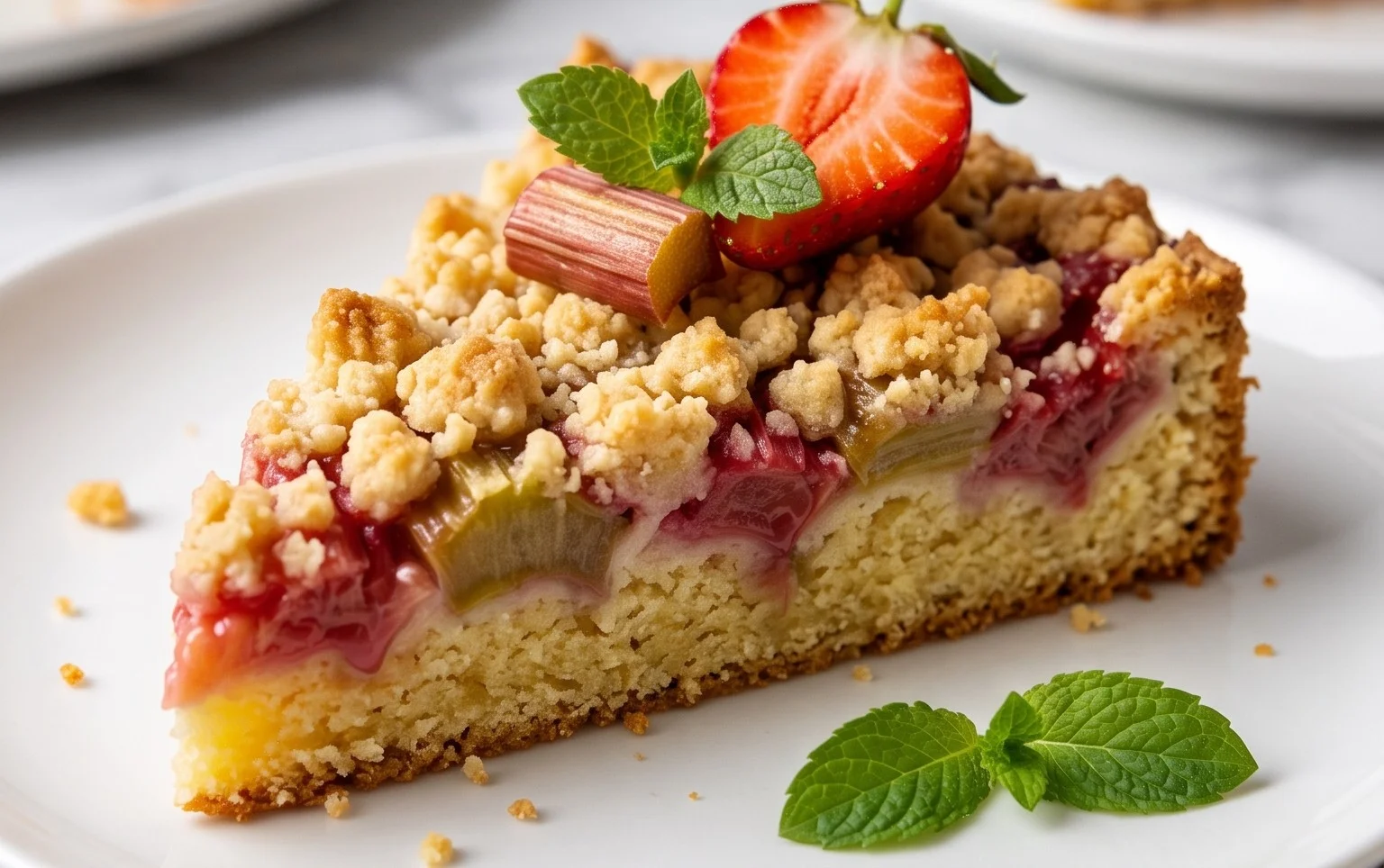 Rhabarberkuchen mit Streusel – Rezept für Eilige